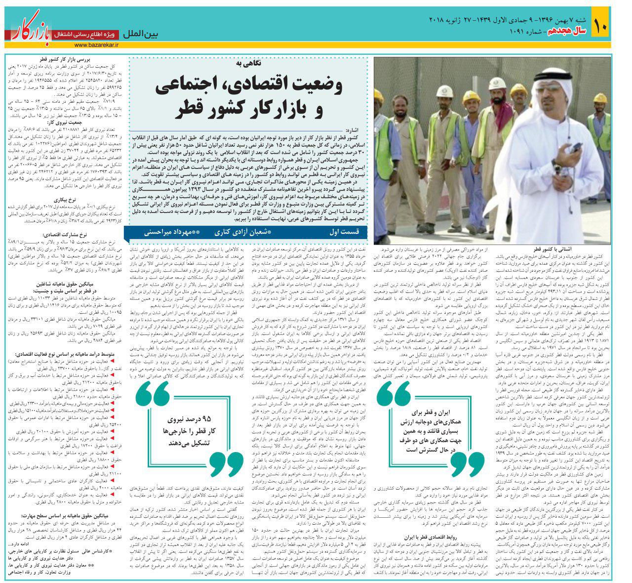 مقاله آزادی- قطر 1